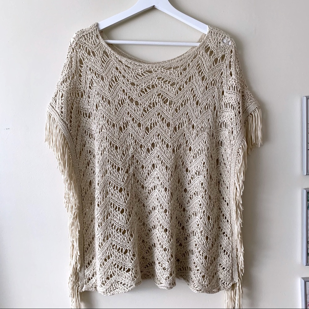 Boho Crochet Fringe Top